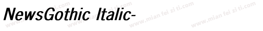 NewsGothic Italic字体转换